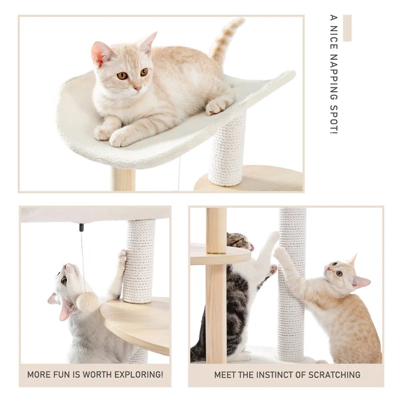 PAWZ Road Modern 5-Layer Cat Tree Tower – Stylish Multi-Level Haven for Cats